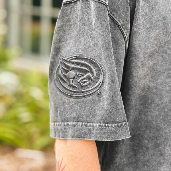 Pro Standard I-State Washed Black Drop Shoulder T-Shirt